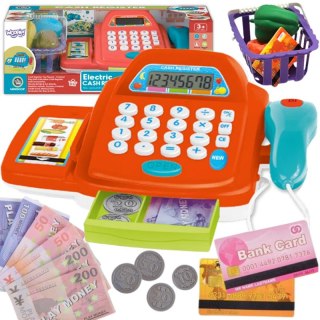 ELEKTRONICZNA KASA FISKALNA DLA DZIECI SKANER WYSUWANA KASETKA AKCESORIA