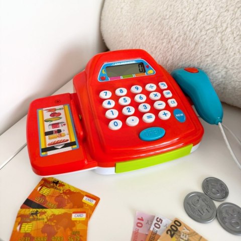 ELEKTRONICZNA KASA FISKALNA DLA DZIECI SKANER WYSUWANA KASETKA AKCESORIA