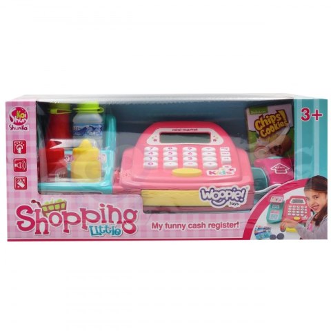 KASA SKLEPOWA DLA DZIECI KALKULATOR SKANER AKCESORIA PIENIĄDZE KARTY DŹWIĘK