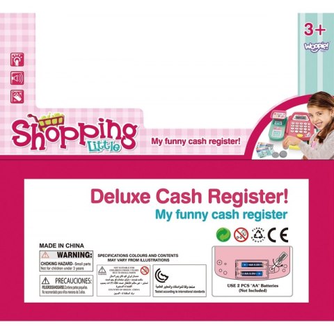 KASA SKLEPOWA DLA DZIECI KALKULATOR SKANER AKCESORIA PIENIĄDZE KARTY DŹWIĘK