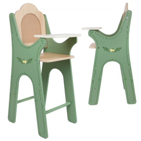 CLASSIC WORLD Drewniane Krzesełko Vintage do Karmienia dla Lalek