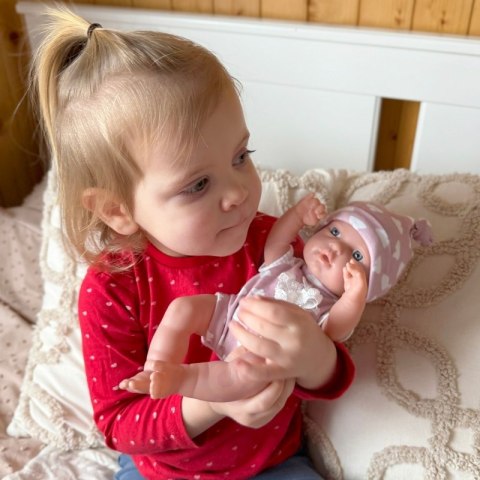 UROCZY BOBASEK LALKA W UBRANKU 36 CM DLA DZIECI ZABAWA NAUKA UMIEJĘTNOŚCI