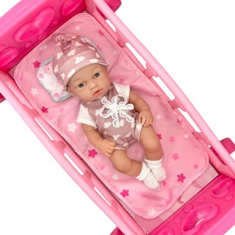 UROCZY BOBASEK LALKA W UBRANKU 36 CM DLA DZIECI ZABAWA NAUKA UMIEJĘTNOŚCI