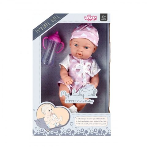 UROCZY BOBASEK LALKA W UBRANKU 36 CM DLA DZIECI ZABAWA NAUKA UMIEJĘTNOŚCI