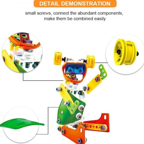 ZESTAW KLOCKI KONSTRUKCYJNE POJAZDY STEM 163 EL KREATYWNE DLA DZIECI