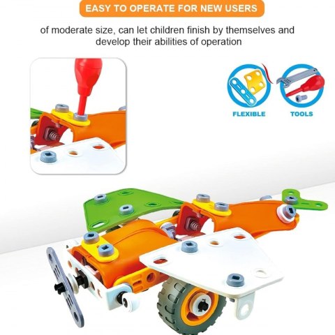 ZESTAW KLOCKI KONSTRUKCYJNE POJAZDY STEM 163 EL KREATYWNE DLA DZIECI