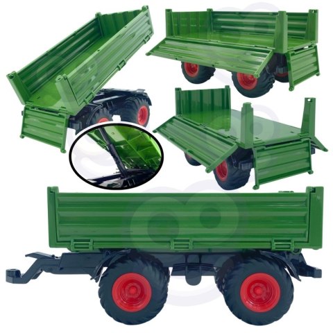 ZESTAW MINI FARMA TRAKTOR ZWIERZĘTA OSADA ROLNIK 1:24 POJAZD DLA DZIECI