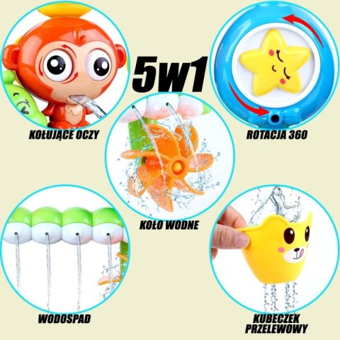 ZABAWKA WODNA DO KĄPIELI MAŁPKA KUBECZEK DLA DZIECI ZABAWA