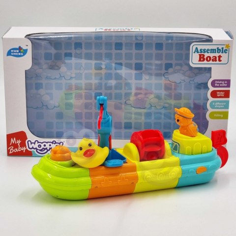 ZABAWKA WODNA DO KĄPIELI STATEK DLA DZIECI ZABAWA NAUKA