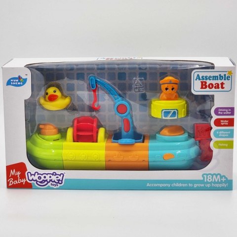 ZABAWKA WODNA DO KĄPIELI STATEK DLA DZIECI ZABAWA NAUKA