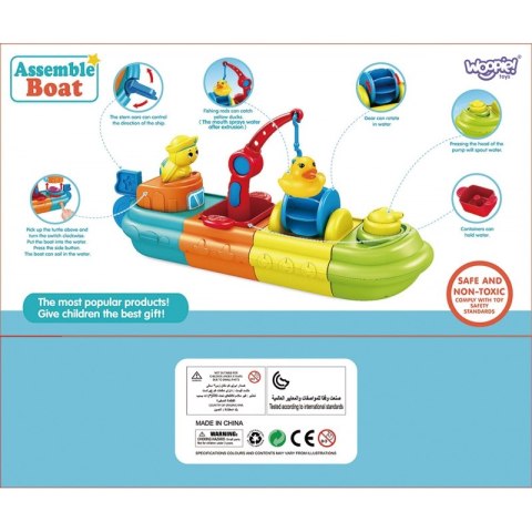 ZABAWKA WODNA DO KĄPIELI STATEK DLA DZIECI ZABAWA NAUKA