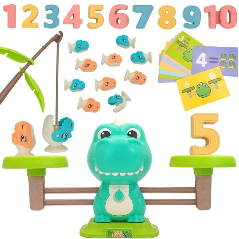 WAGA SZALKOWA RÓWNOWAŻNIA GRA ŁOWIENIE DINOZAURÓW RYBEK NAUKA LICZYDŁO