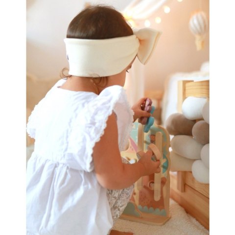 LABIRYNT TABLICA EDUKACYJNA TOR 2W1 DREWNIANY EDUKACYJNY KREATYWNY KOLOROWY