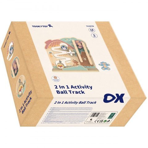 LABIRYNT TABLICA EDUKACYJNA TOR 2W1 DREWNIANY EDUKACYJNY KREATYWNY KOLOROWY