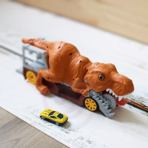 DINOZAUR WYRZUTNIA SAMOCHODÓW AUTO 1SZT POJAZD DLA DZIECI ZABAWA NAUKA