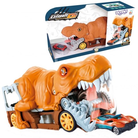 DINOZAUR WYRZUTNIA SAMOCHODÓW AUTO 1SZT POJAZD DLA DZIECI ZABAWA NAUKA