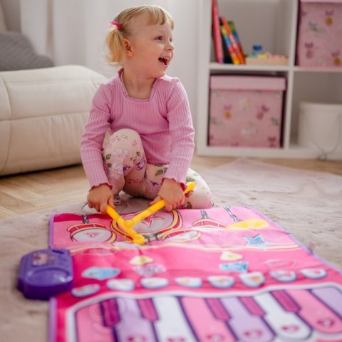 DUŻA MATA MUZYCZNA 2W1 PERKUSJA INTERAKTYWNA PIANINO DLA DZIECI KREATYWNA