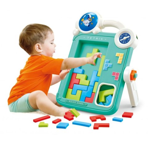 DWUSTRONNA TABLICA DO RYSOWANIA GRA TETRIS 2W1 DLA DZIECI POMARAŃCZOWA EDUKACYJNA