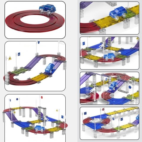 WOOPIE Magnetyczny Tor Samochodowy Wyścigowy + Autko 137 El.