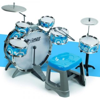 WOOPIE Perkusja Edukacyjna dla Dzieci 6 Bębnów 2 Talerze + Taboret