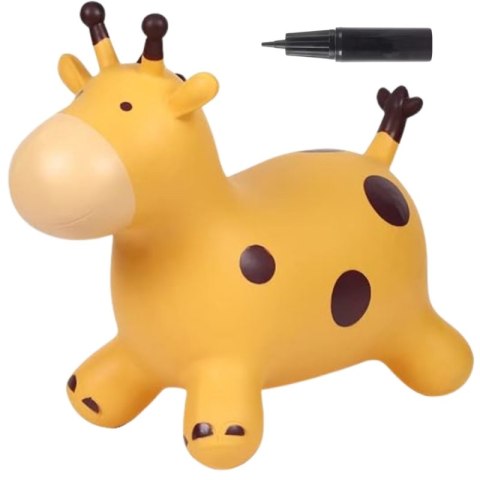 WOOPIE Skoczek Gumowy do Skakania Żyrafa Żółta + Pompka