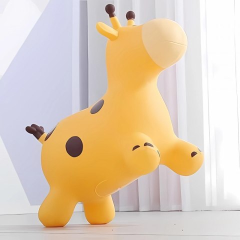 WOOPIE Skoczek Gumowy do Skakania Żyrafa Żółta + Pompka