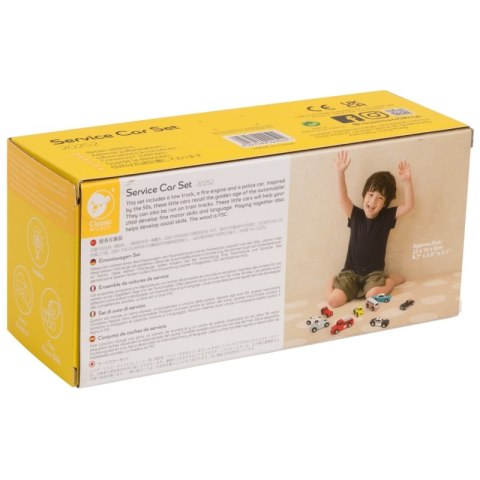 CLASSIC WORLD Drewniane Samochodziki Policja Straż Laweta Zestaw 3 szt. CLASSIC WORLD Drewniane Samochodziki Policja Straż Laweta Zestaw 3 szt.