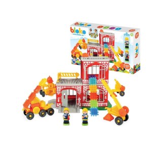 SIMBA Klocki Jeżyki Pin Bricks STRAŻ POŻARNA w Kartonie 100 el. + 2 Figurki