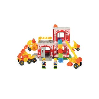 SIMBA Klocki Jeżyki Pin Bricks STRAŻ POŻARNA w Kartonie 100 el. + 2 Figurki