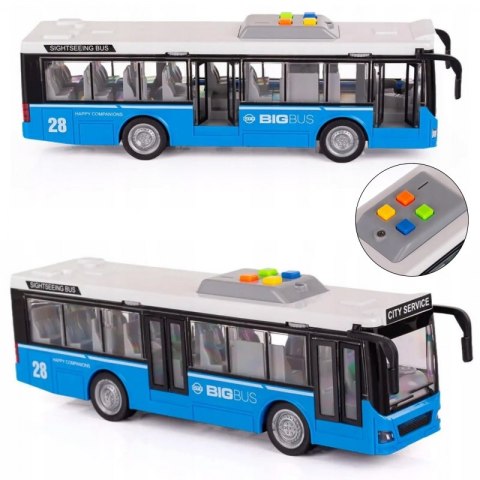 AUTOBUS MIEJSKI INTERAKTWNY ELEKTRYCZNY 1:16 POJAZD ŚWIATŁA DŹWIĘKI