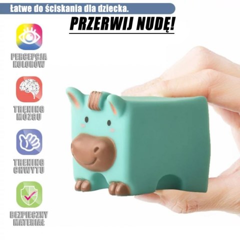 KLOCKI SENSORYCZNE UKŁADANKA DO ŚCISKANIA DLA DZIECI DŹWIĘK NAUKA Z