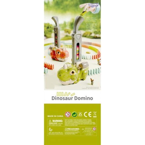 WOOPIE Elektryczna Ciuchcia Lokomotywa do Klocków Domino Dinozaur Pomarańczowy