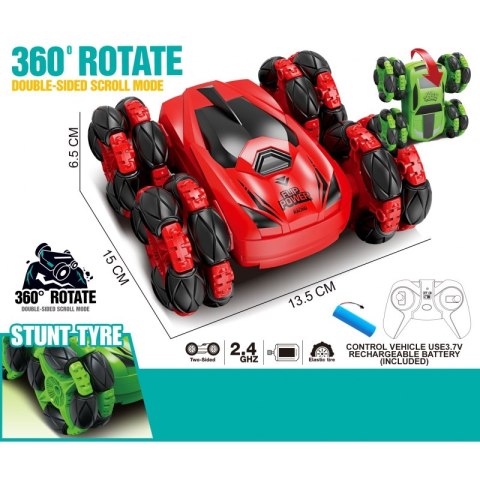 ZDALNIE STEROWANE AUTO RC AKROBATA ROTACJA 360 PILOTEM 2,4 GHZ KREATYWNE