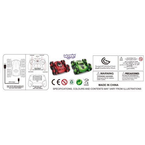 ZDALNIE STEROWANE AUTO RC AKROBATA ROTACJA 360 PILOTEM 2,4 GHZ KREATYWNE