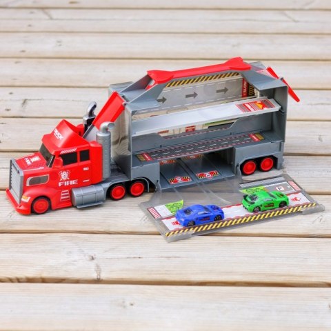 WOOPIE Zestaw Ciężarówka Laweta Garaż Tor Wyścigowy