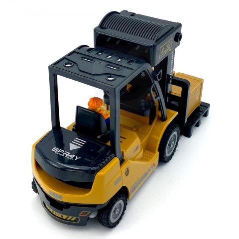 WÓZEK WIDŁOWY ZDALNIE STEROWANY 1:24 FUNKCJE PARA DŹWIĘKI ŚWIATŁA PILOT 2.4G