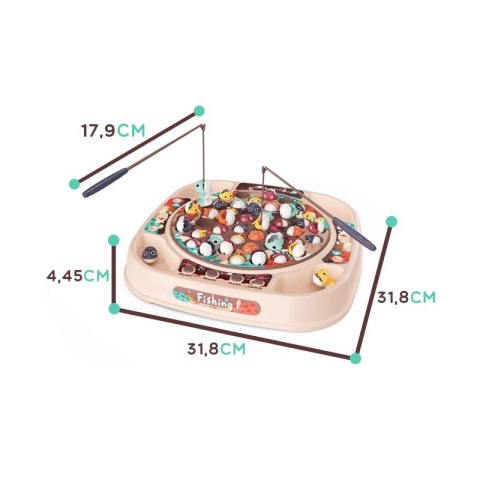 GRA ŁOWIENIE RYBEK DLA DZIECI ZESTAW WĘDKI 50 EL EDUKACYJNA WĘDKOWANIE
