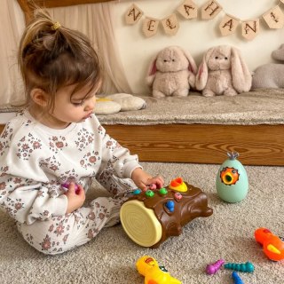 GRA ZRĘCZNOŚCIOWA ZŁAP ROBACZKA DLA DZIECI SKARBONKA WAŃKA WSTAŃKA JAJKO