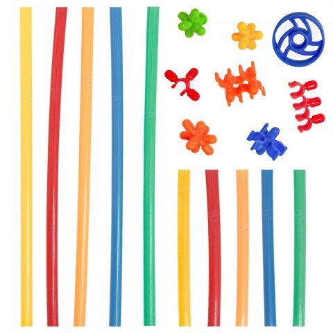 WOOPIE Klocki Konstrukcyjne Świecące Słomki 400 szt.