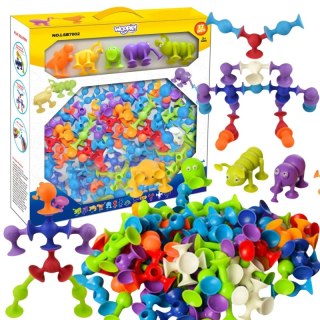 KLOCKI KONSTRUKCYJNE Z PRZYSSAWKAMI ZWARIOWANE ZWIERZAKI EDUKACYJNE KREATYWNE