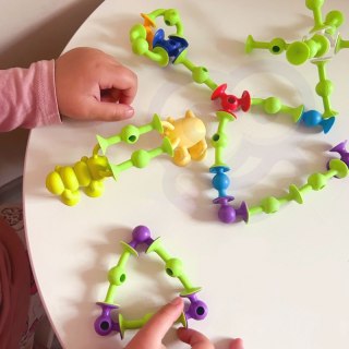 KLOCKI KONSTRUKCYJNE Z PRZYSSAWKAMI ZWARIOWANE ZWIERZAKI EDUKACYJNE KREATYWNE