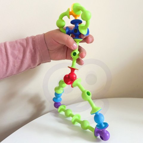 KLOCKI KONSTRUKCYJNE Z PRZYSSAWKAMI ZWARIOWANE ZWIERZAKI EDUKACYJNE KREATYWNE