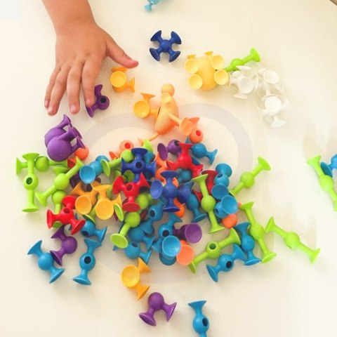 KLOCKI KONSTRUKCYJNE Z PRZYSSAWKAMI ZWARIOWANE ZWIERZAKI EDUKACYJNE KREATYWNE