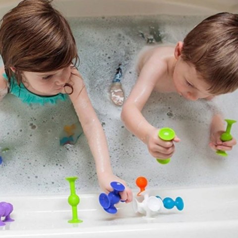 KLOCKI KONSTRUKCYJNE Z PRZYSSAWKAMI ZWARIOWANE ZWIERZAKI EDUKACYJNE KREATYWNE