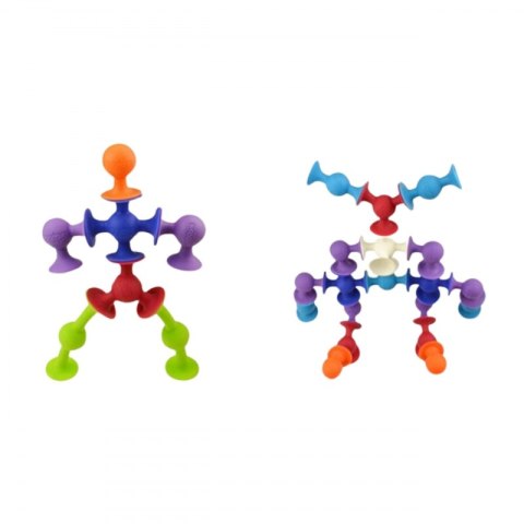 KLOCKI KONSTRUKCYJNE Z PRZYSSAWKAMI ZWARIOWANE ZWIERZAKI EDUKACYJNE KREATYWNE