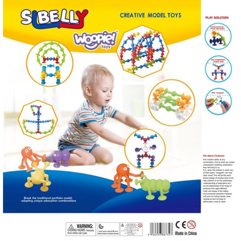 KLOCKI KONSTRUKCYJNE Z PRZYSSAWKAMI ZWARIOWANE ZWIERZAKI EDUKACYJNE KREATYWNE