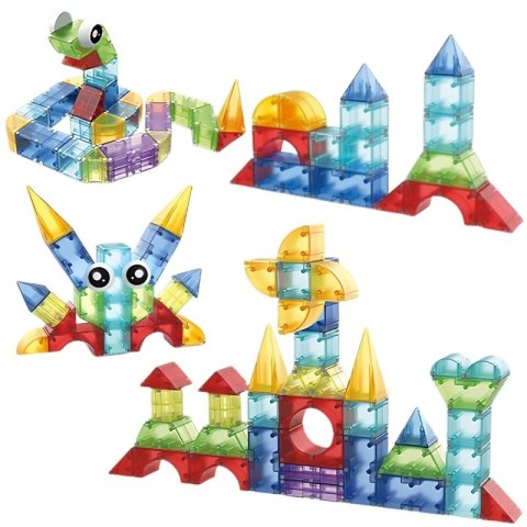 WOOPIE Klocki Magnetyczne Konstrukcyjne Sześciany 3D Zestaw Edukacyjny 63 el.