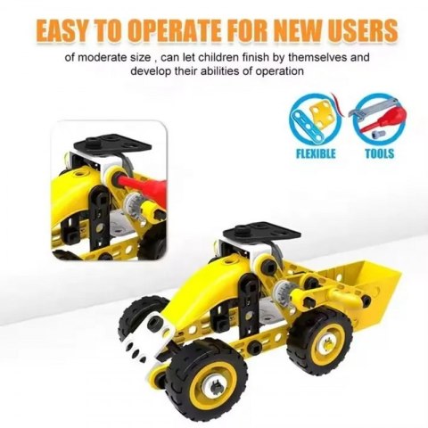 POJAZDY ZESTAW KONSTRUKCYJNY 8W1 KLOCKI STEAM KREATYWNE KONCENTRACJA