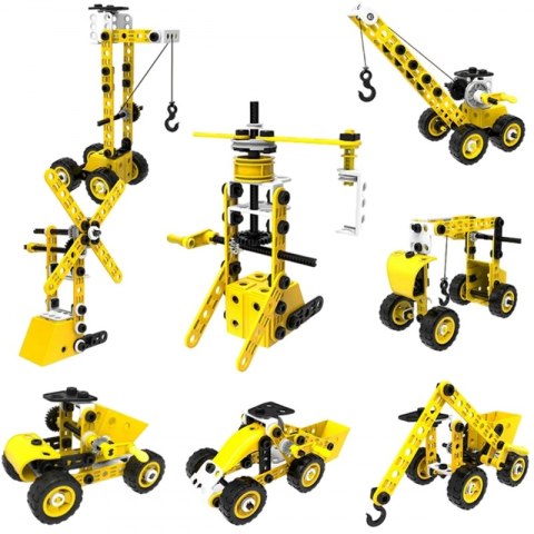 POJAZDY ZESTAW KONSTRUKCYJNY 8W1 KLOCKI STEAM KREATYWNE KONCENTRACJA