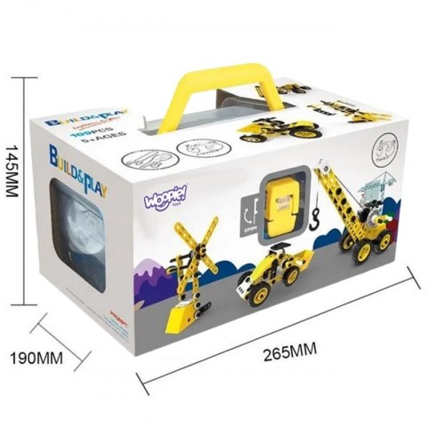 POJAZDY ZESTAW KONSTRUKCYJNY 8W1 KLOCKI STEAM KREATYWNE KONCENTRACJA